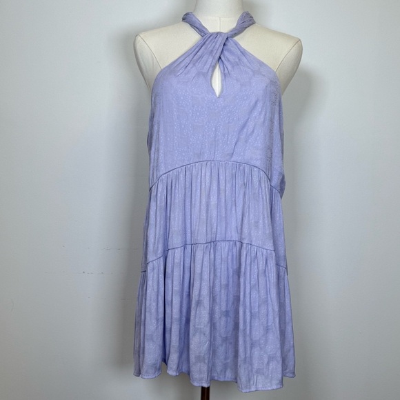 Anthropologie ‘Lavinia’ Halter Blouse Lilac Boho Sleeveless Women’s Size Large - Picture 1 of 13